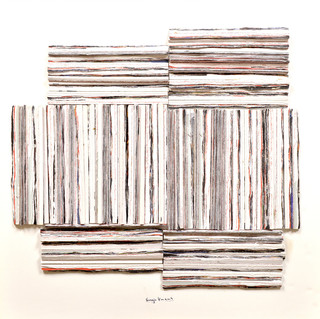 Untitled / 2023 / book backs / 70 x 70 x 3 cm <em>Photo: Eneja Urnaut</em>