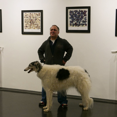 Exhibition Hibiscus / Author with Visnja <em>Photo: Blaz Svent</em>